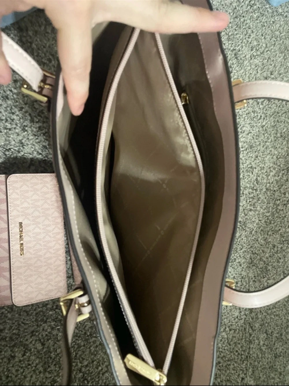 Michael Kors Blush Pink Signature Tote with Matching Wallet